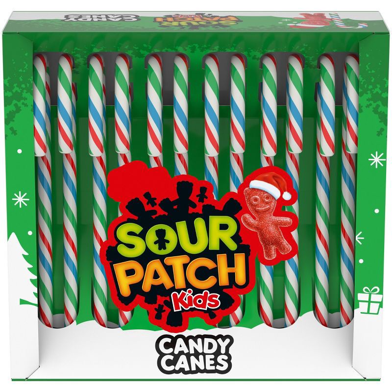 slide 1 of 14, SOUR PATCH KIDS Christmas Candy Cane - 5.29oz, 5.29 oz
