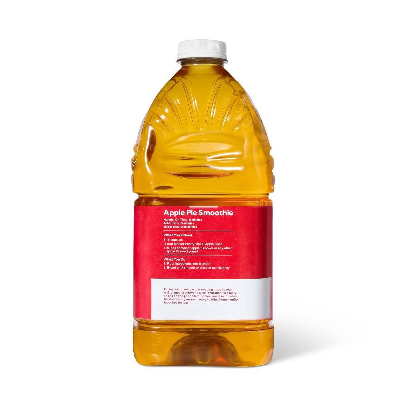 slide 3 of 3, 100% Apple Juice from Concentrate - 96 fl oz Bottle Market Pantry™, 96 fl oz
