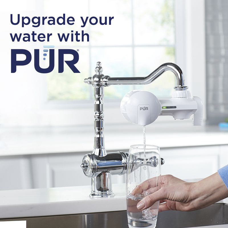 slide 9 of 18, PUR Faucet Mount Water Filtration System, Powerful Filtration with Lead Reduction, Horizontal, White, PFM150W: Sink Water Filter, Kitchen Appliances, 1 ct