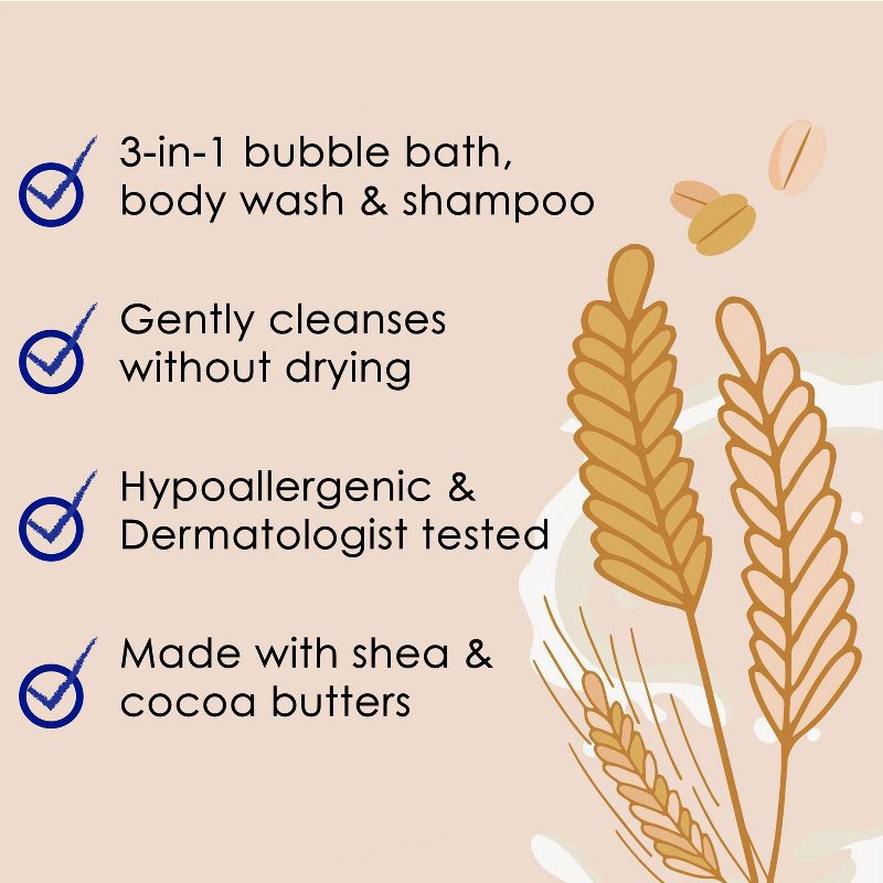 slide 3 of 6, Dr Teal's Kids' 3-in-1 Bubble Bath Body Wash & Shampoo - Oat & Milk - 20 fl oz, 20 fl oz