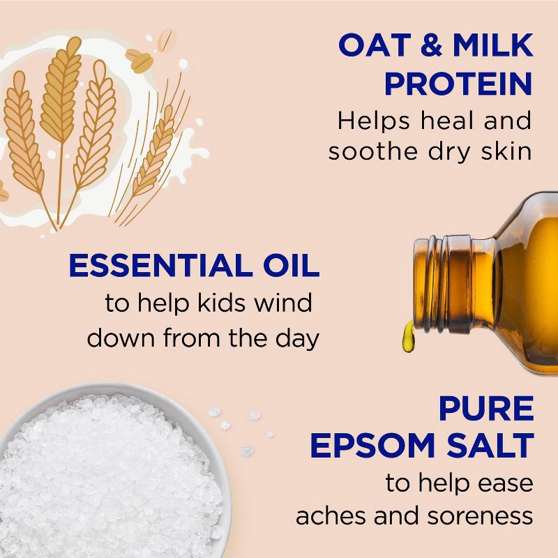 slide 4 of 6, Dr Teal's Kids' 3-in-1 Bubble Bath Body Wash & Shampoo - Oat & Milk - 20 fl oz, 20 fl oz