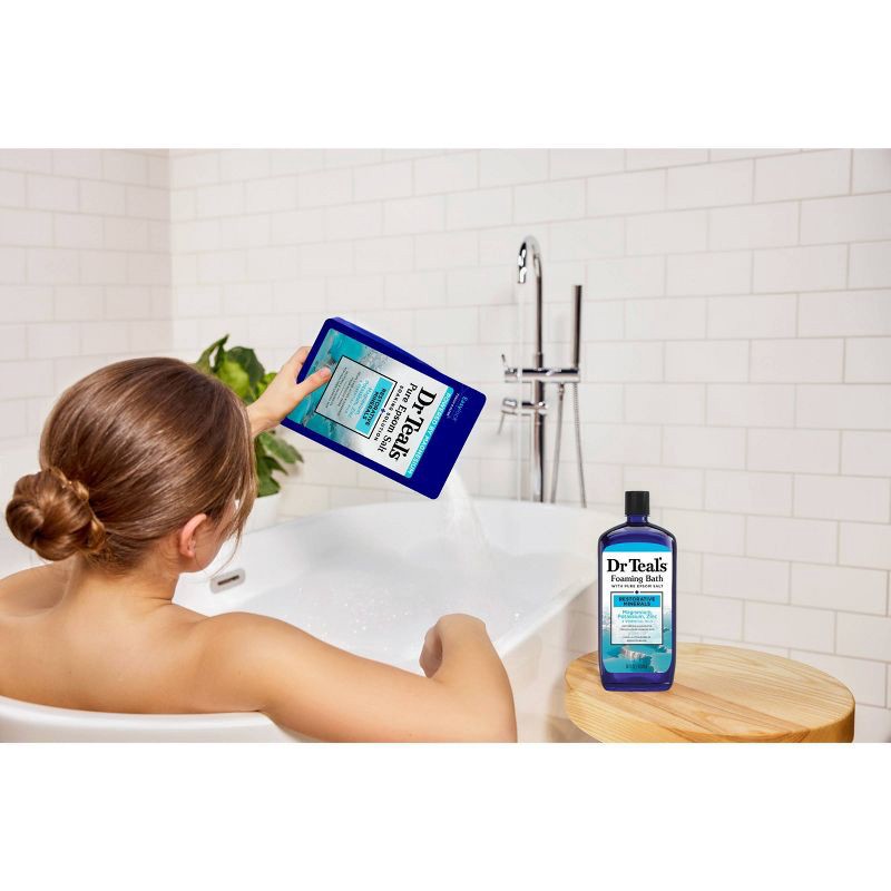 slide 6 of 6, Dr Teal's Epsom Salt Magnesium Soak Restorative Minerals with Potassium & Zinc - 3lbs, 3 lb