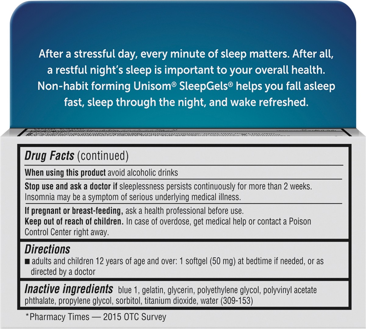 slide 4 of 7, Unisom SleepGels SoftGels (32 Ct), Sleep-Aid, Diphenhydramine HCI, 32 ct