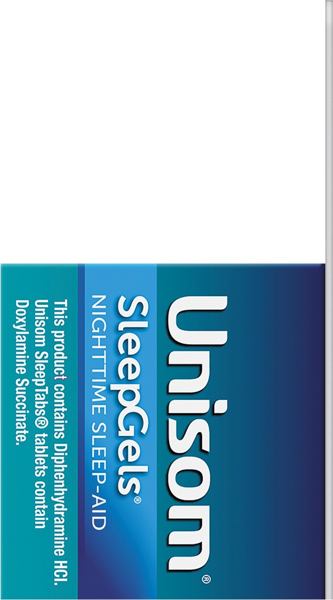 slide 6 of 7, Unisom SleepGels SoftGels (32 Ct), Sleep-Aid, Diphenhydramine HCI, 32 ct
