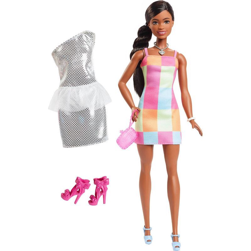 slide 2 of 6, Barbie Family and Friends "Brooklyn" 11" Fashion Doll and Accessories Dress-Up Set with 2 Looks, 1 ct