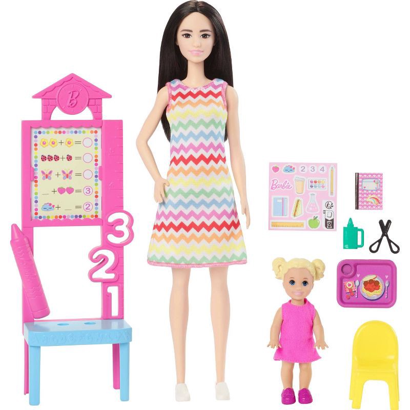 slide 5 of 6, Barbie Teacher with Blonde 11" Fashion Doll, 1 Toddler Doll and Teaching Accessories, 1 ct