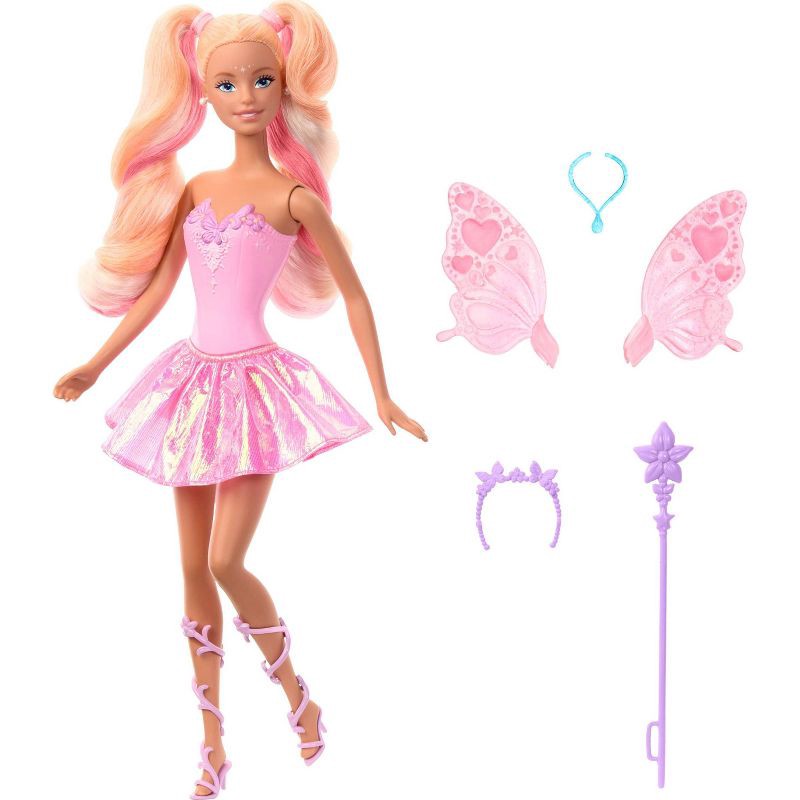 slide 5 of 6, Barbie Fantasy Fairy 11" Doll with Color Change Wings and Outfit, 1 ct
