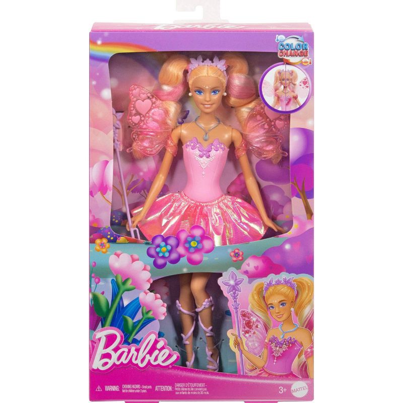 slide 6 of 6, Barbie Fantasy Fairy 11" Doll with Color Change Wings and Outfit, 1 ct