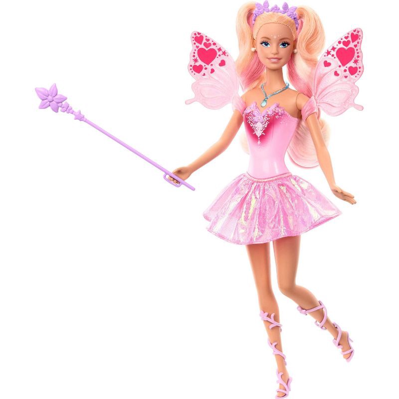slide 1 of 6, Barbie Fantasy Fairy 11" Doll with Color Change Wings and Outfit, 1 ct