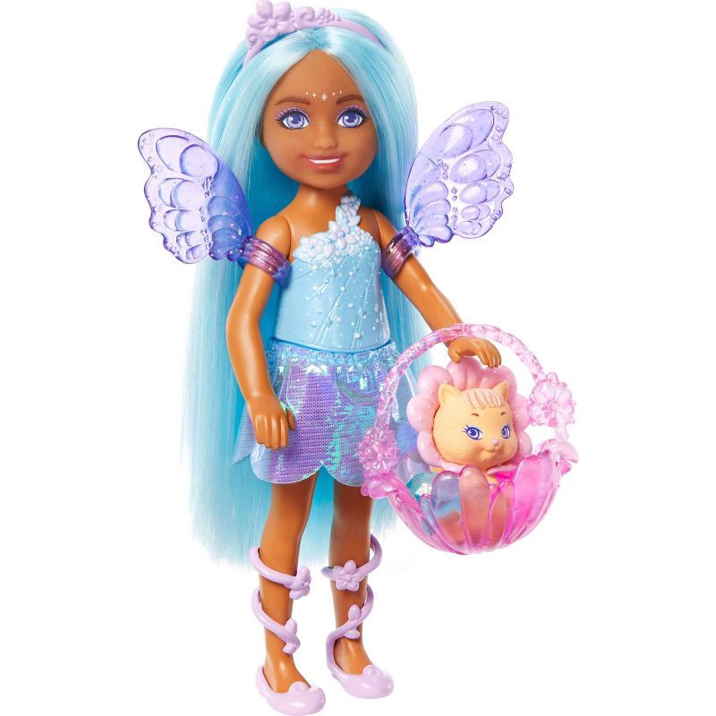 slide 2 of 6, Barbie Chelsea 5.5" Doll & Accessories Set, Small Fairy Doll with Wings and Pet, 1 ct