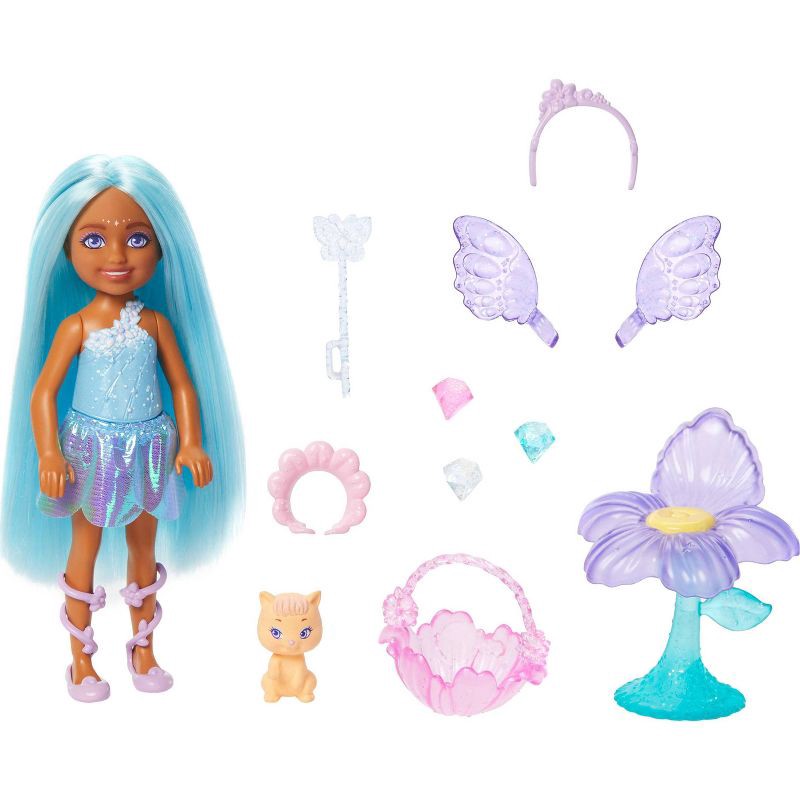 slide 5 of 6, Barbie Chelsea 5.5" Doll & Accessories Set, Small Fairy Doll with Wings and Pet, 1 ct