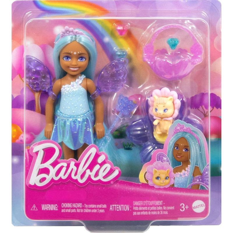 slide 6 of 6, Barbie Chelsea 5.5" Doll & Accessories Set, Small Fairy Doll with Wings and Pet, 1 ct