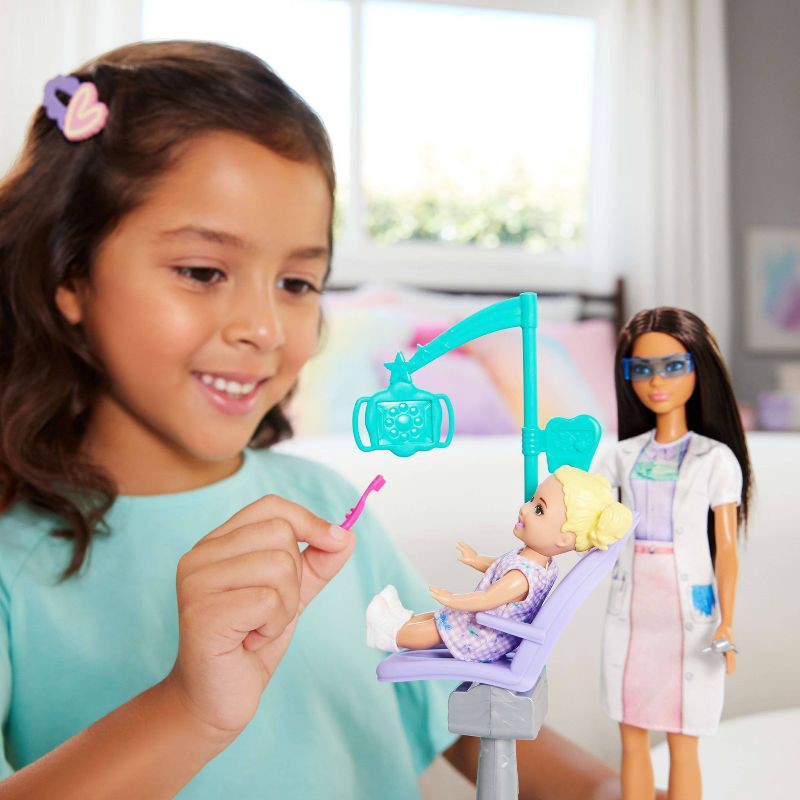 slide 2 of 6, Barbie Dentist Brunette 11" Fashion Doll, 1 Kid Doll, Medical Doctor Furniture & Accessories, 1 ct