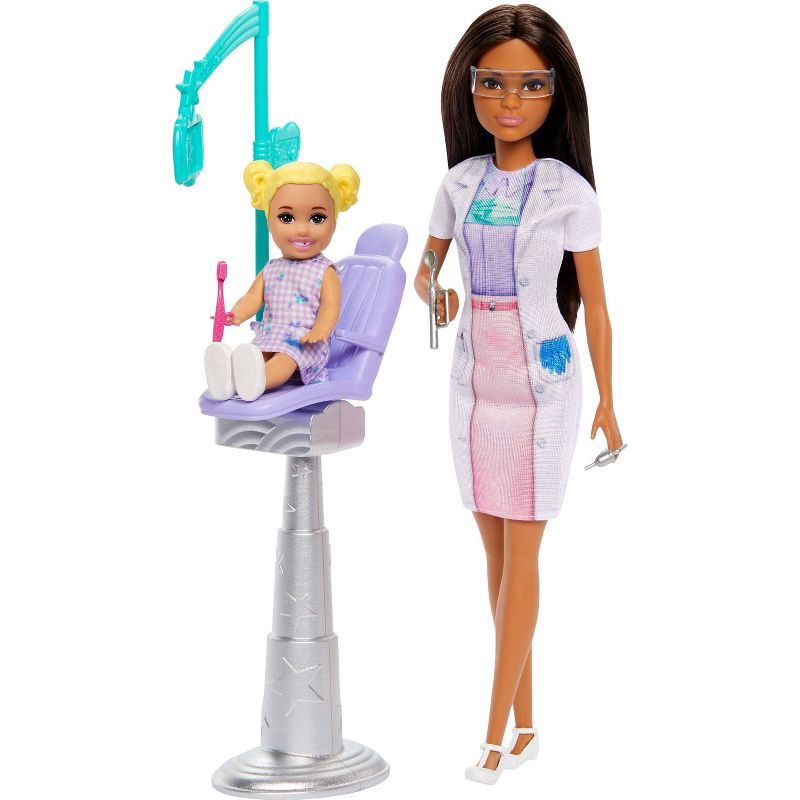 slide 1 of 6, Barbie Dentist Brunette 11" Fashion Doll, 1 Kid Doll, Medical Doctor Furniture & Accessories, 1 ct