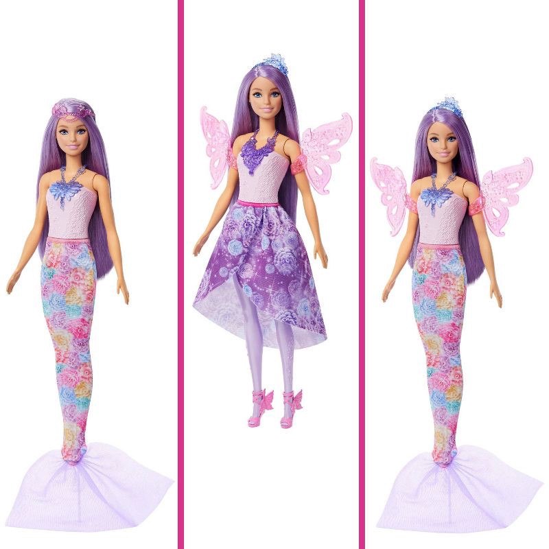 slide 3 of 6, Barbie Doll Fantasy Fashion Pack with Accessories Including Mermaid Tail, Fairy Wings, & Necklaces, 1 ct