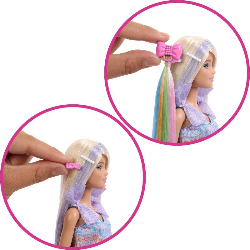 slide 5 of 6, Barbie Fun and Fancy Doll & Accessories, Blonde 11" Fashion Doll with Extra Long Hair and 2 Looks, 1 ct