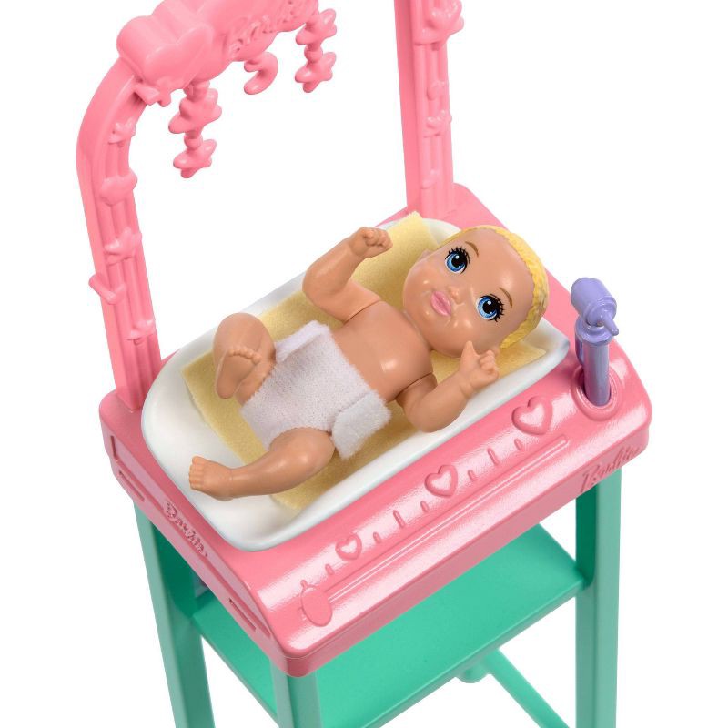 slide 4 of 6, Barbie Baby Doctor Doll with Brunette Fashion 9.5" Doll, 1 Baby Doll, Furniture and Accessories, 1 ct