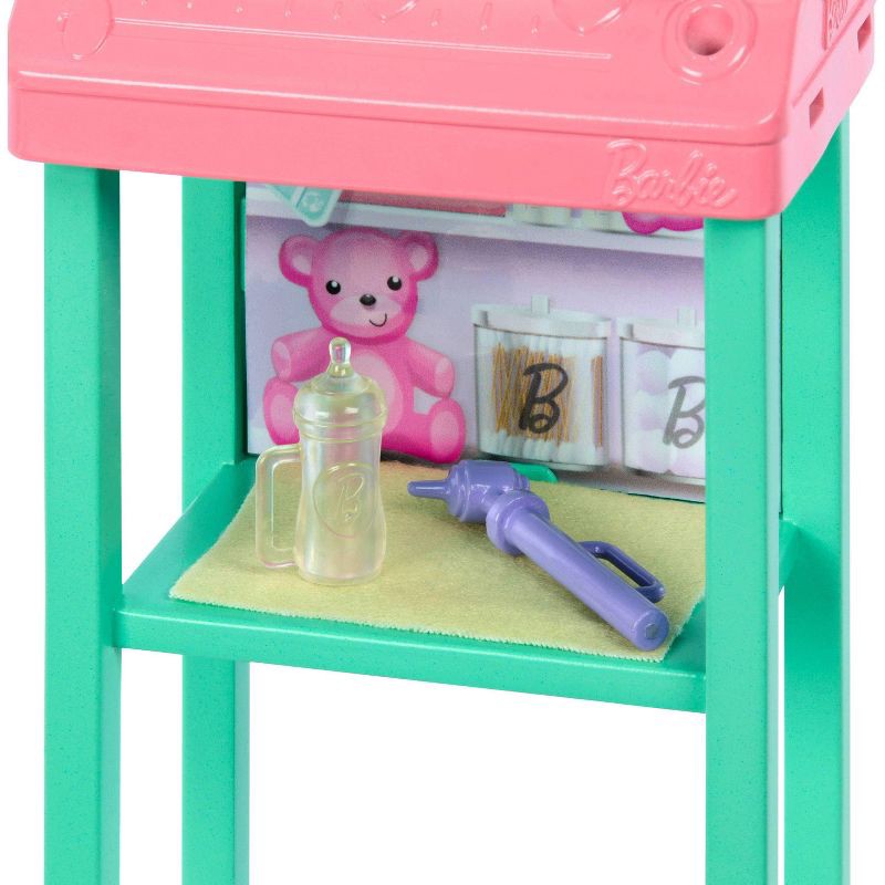slide 5 of 6, Barbie Baby Doctor Doll with Brunette Fashion 9.5" Doll, 1 Baby Doll, Furniture and Accessories, 1 ct