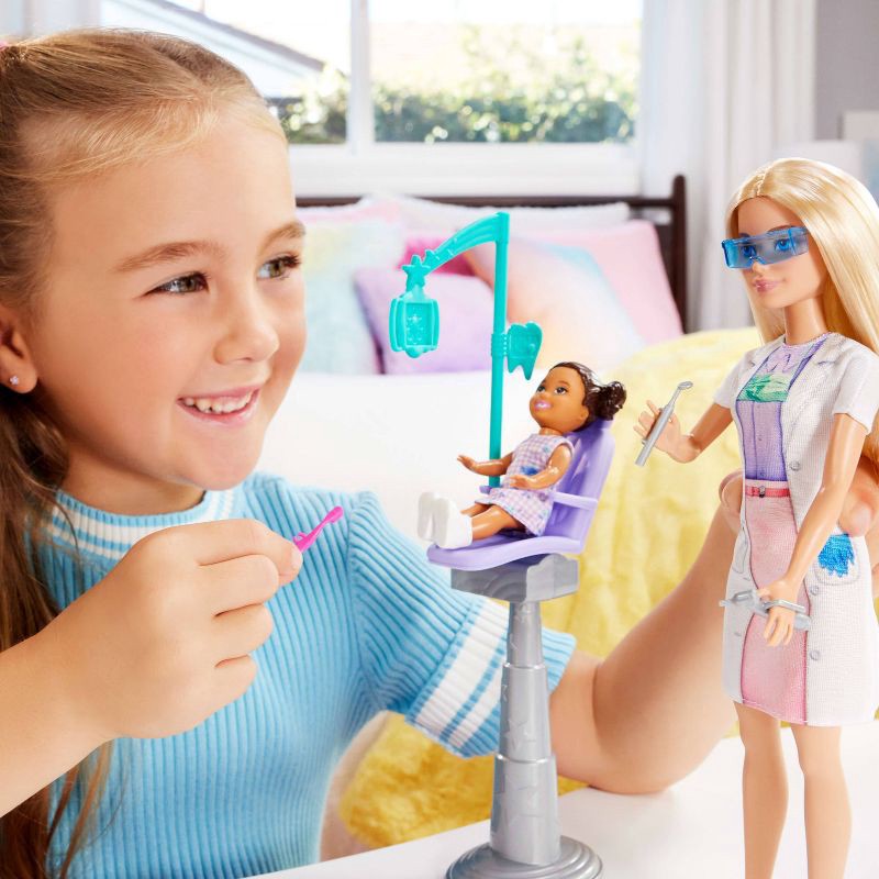 slide 2 of 6, Barbie Dentist Doll with Blonde 11" Fashion Doll, 1 Kid Doll, Medical Doctor Furniture and Accessories, 1 ct