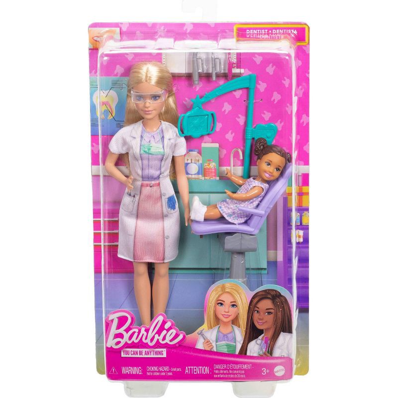 slide 6 of 6, Barbie Dentist Doll with Blonde 11" Fashion Doll, 1 Kid Doll, Medical Doctor Furniture and Accessories, 1 ct