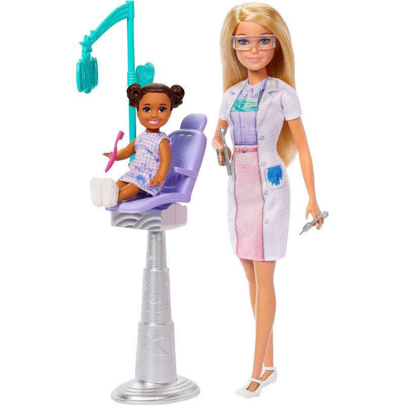 slide 1 of 6, Barbie Dentist Doll with Blonde 11" Fashion Doll, 1 Kid Doll, Medical Doctor Furniture and Accessories, 1 ct