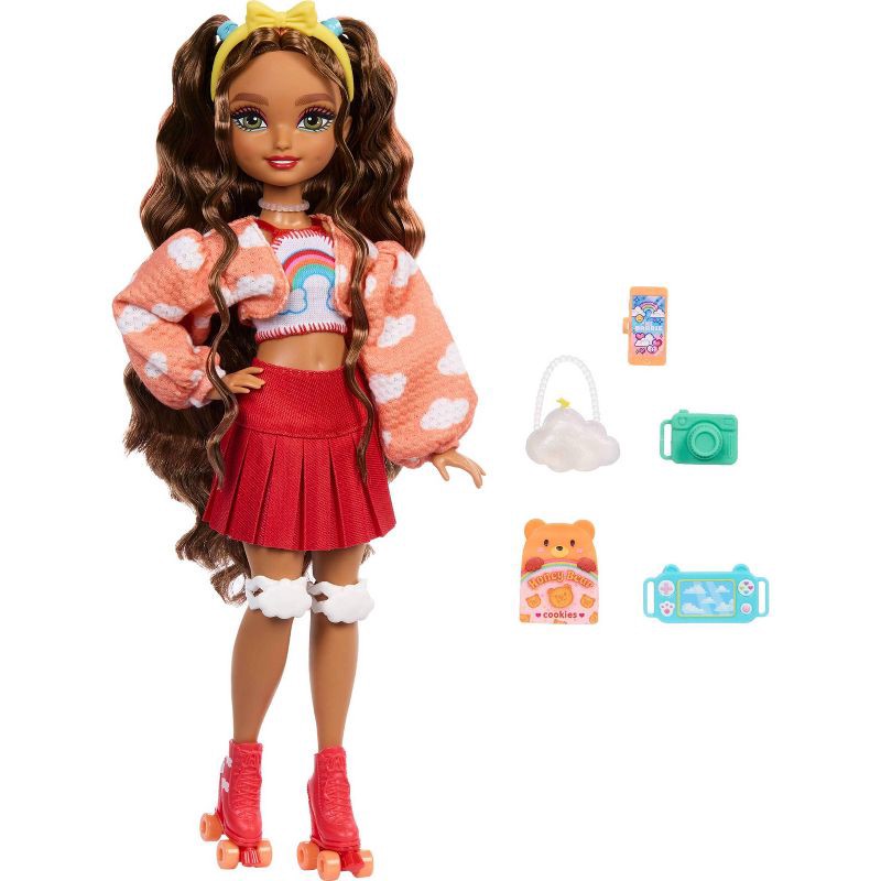 slide 5 of 6, Barbie Dream Besties Teresa Roller Skating Fashion Doll with 9 Video Game Themed Accessories, 1 ct