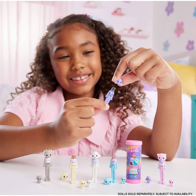 slide 2 of 6, Barbie Mini BarbieLand Cutie Reveal Doll and Pet, 1.5" Cute Tees Series, 1 ct