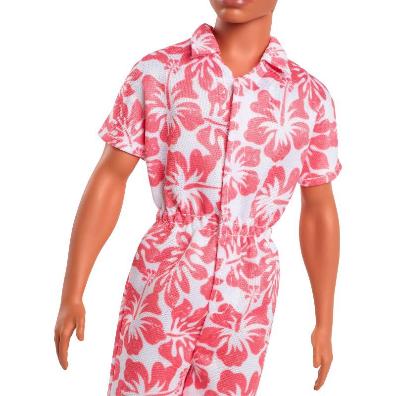 slide 4 of 6, Barbie Fashionistas Ken 11" Doll #235 in Hawaiian Print Jumpsuit with Green Sandals, Brown Hair, 1 ct