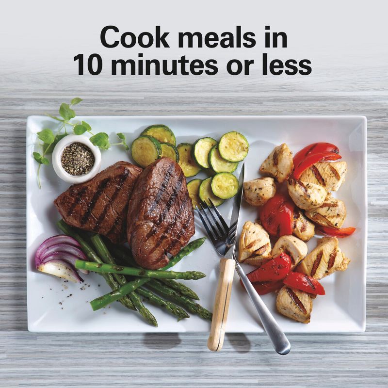 slide 3 of 7, Hamilton Beach Panini Press Nonstick Indoor Grill Silver: 1500W Metal Kitchen Grill & Toaster, Hand Wash, 1-Year Warranty, 1 ct