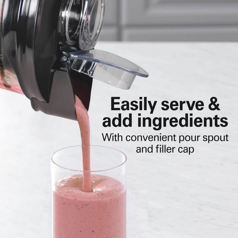 slide 6 of 7, Hamilton Beach Wave Action Blender 48oz Red 53519FG: 700W Glass Jar, 6 Speeds, Dishwasher-Safe, Smoothie & Kitchen Blender, 48 oz