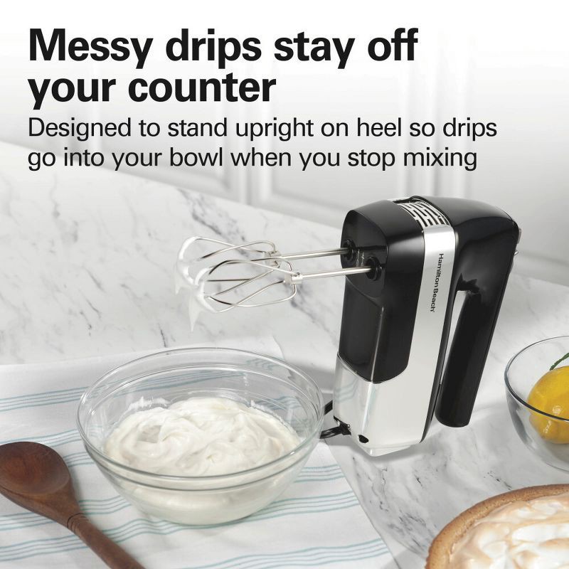 slide 7 of 7, Hamilton Beach 6 Speed Hand Mixer Ultimate Speed Control 62631: 250W Black Handheld Mixer for Kitchen, Dishwasher-Safe Parts, 1 ct