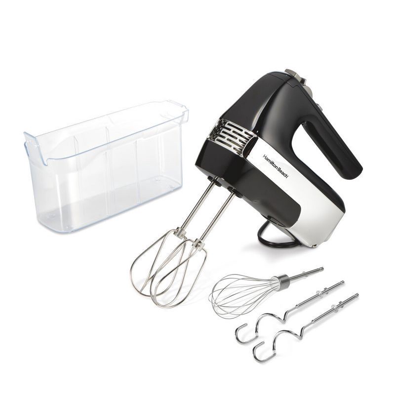 slide 1 of 7, Hamilton Beach 6 Speed Hand Mixer Ultimate Speed Control 62631: 250W Black Handheld Mixer for Kitchen, Dishwasher-Safe Parts, 1 ct