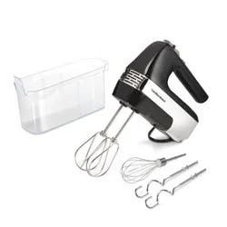 Hamilton Beach 6 Speed Hand Mixer Ultimate Speed Control 62631: 250W Black Handheld Mixer for Kitchen, Dishwasher-Safe Parts