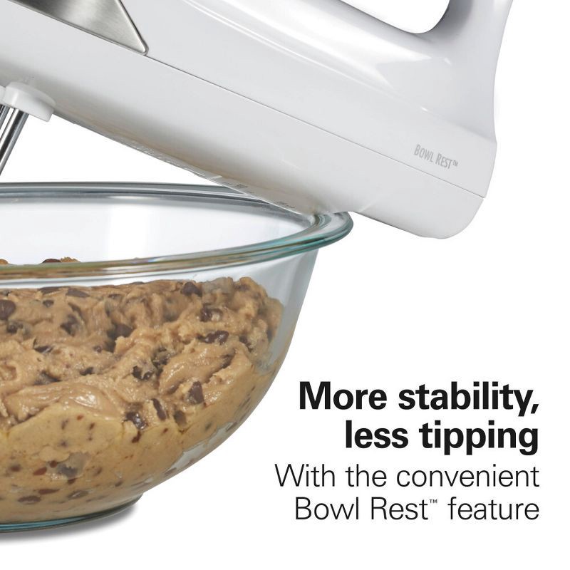 slide 5 of 7, Hamilton Beach 6 Speed Hand Mixer Snap-On Case White 62629: Handheld Mixer for Kitchen, 275W, Dishwasher-Safe Parts, 1 ct