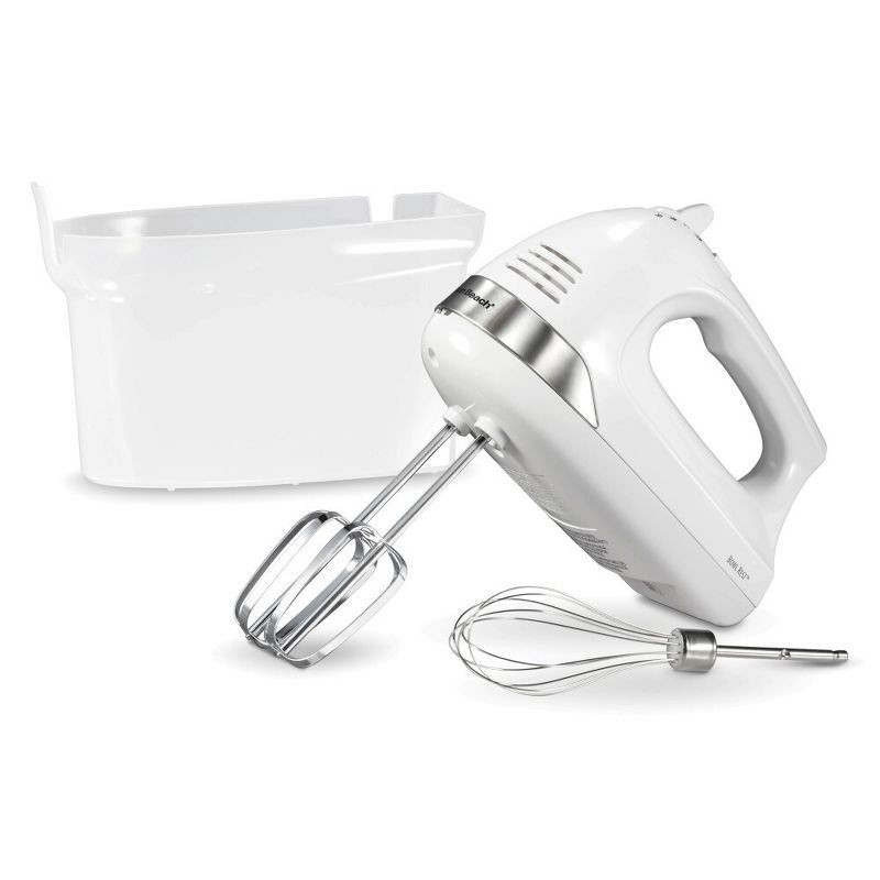 slide 1 of 7, Hamilton Beach 6 Speed Hand Mixer Snap-On Case White 62629: Handheld Mixer for Kitchen, 275W, Dishwasher-Safe Parts, 1 ct