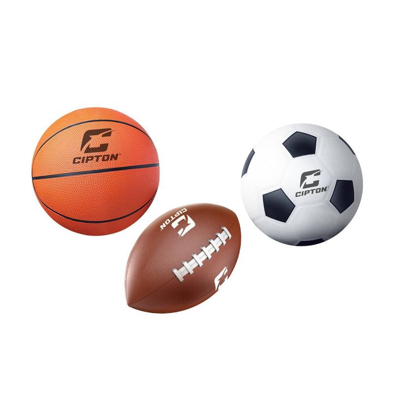 slide 6 of 7, Cipton 3 in 1 Moving Multi Sports Toy Basketball Set - 18pc: Plastic Toy Sports for Kids, 18 ct