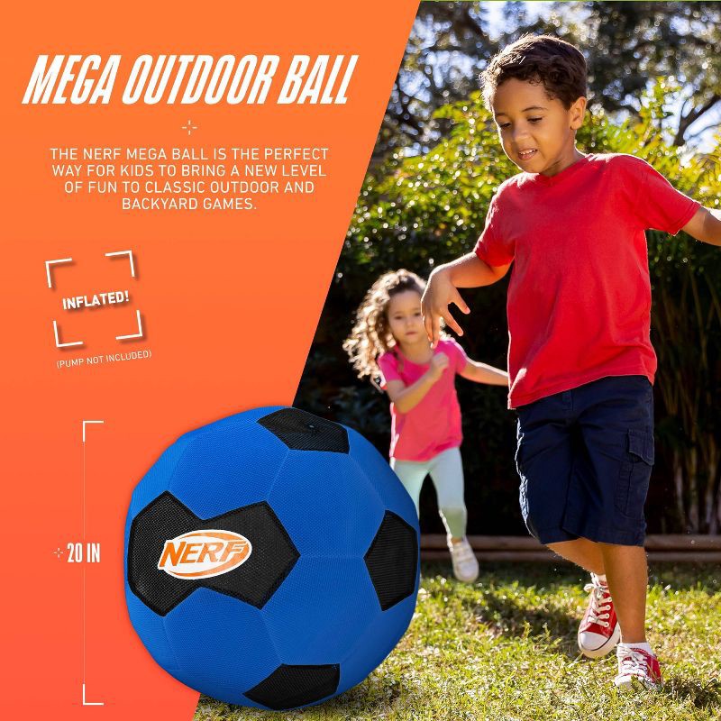 slide 6 of 9, NERF 20'' Mega Ball: Oversized Soccer Toy for Ages 3+, 1 ct