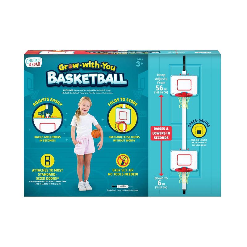 slide 3 of 7, Chuckle & Roar Grow-with-You Toy Basketball Set, 1 ct