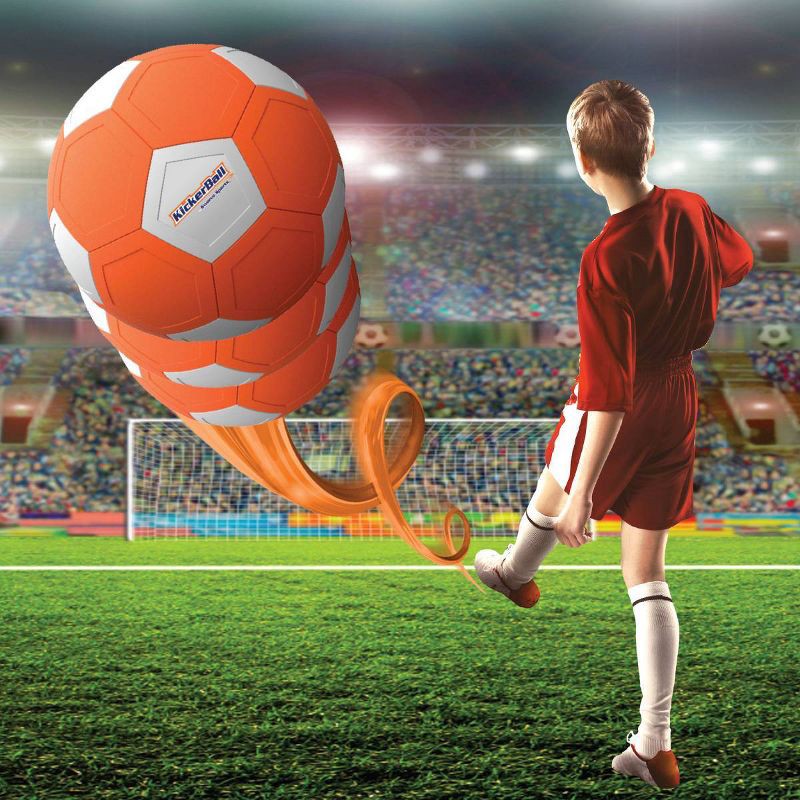 slide 2 of 7, Swerve Sports KickerBall by Swerve Ball Size 4 - Orange: EVA Shell, Latex Fill, Ages 6+, 1 ct