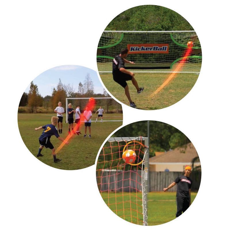 slide 5 of 7, Swerve Sports KickerBall by Swerve Ball Size 4 - Orange: EVA Shell, Latex Fill, Ages 6+, 1 ct