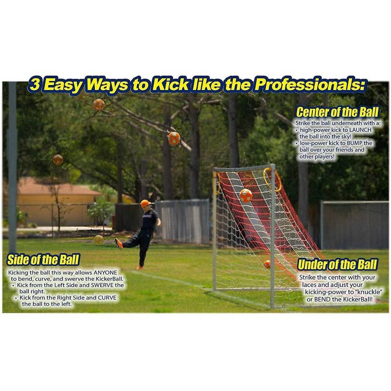 slide 7 of 7, Swerve Sports KickerBall by Swerve Ball Size 4 - Orange: EVA Shell, Latex Fill, Ages 6+, 1 ct