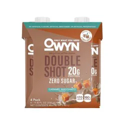 OWYN Double Shot Coffee Caramel Macchiato Caffeinated Protein Shake - 44.6 fl oz/4pk