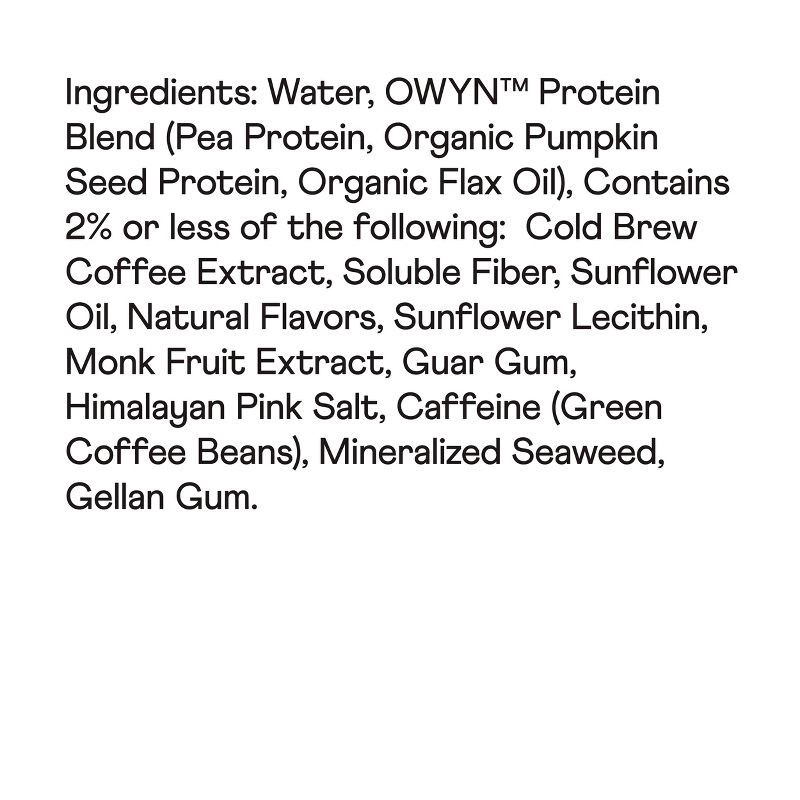 slide 8 of 9, OWYN Double Shot Coffee Vanilla Latte Caffeinated Protein Shake - 44.6 fl oz/4pk, 44.6 fl oz, 4 ct
