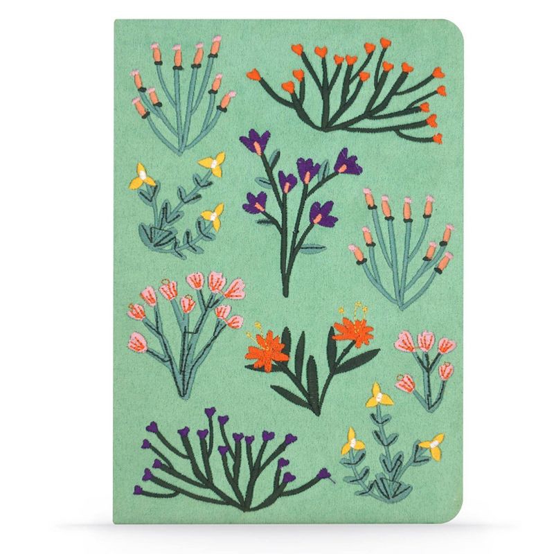 slide 1 of 4, Denik Petite Blooms Embroidered Journal, 1 ct