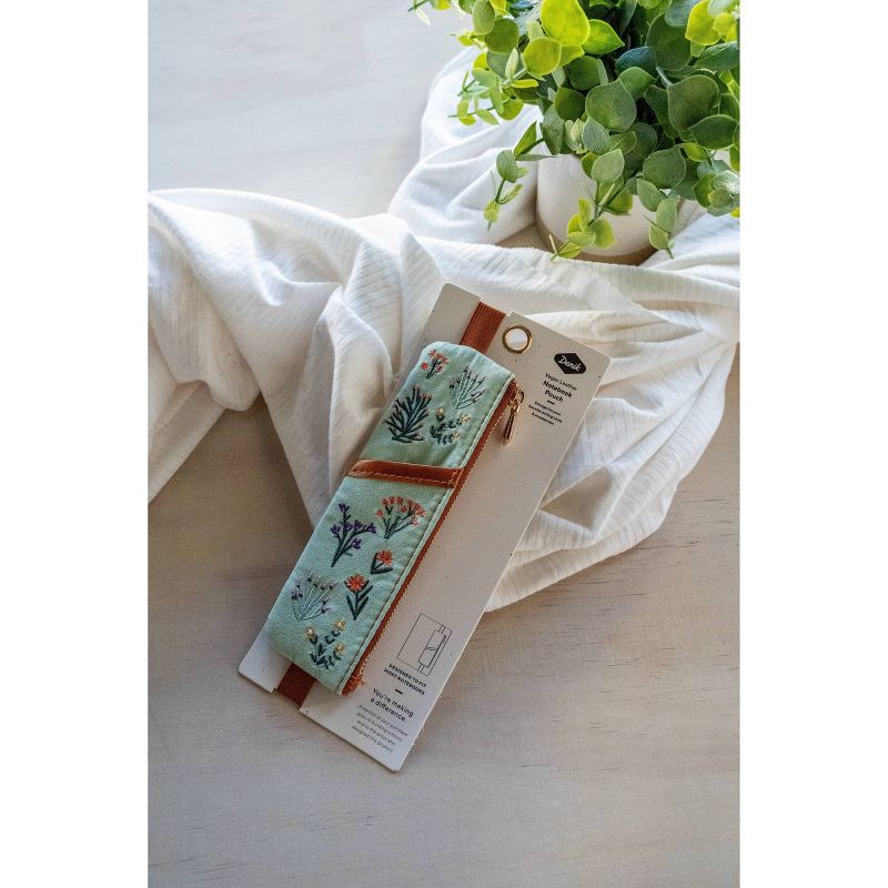 slide 3 of 3, Denik Petite Blooms Embroidered Notebook Pouch, 1 ct