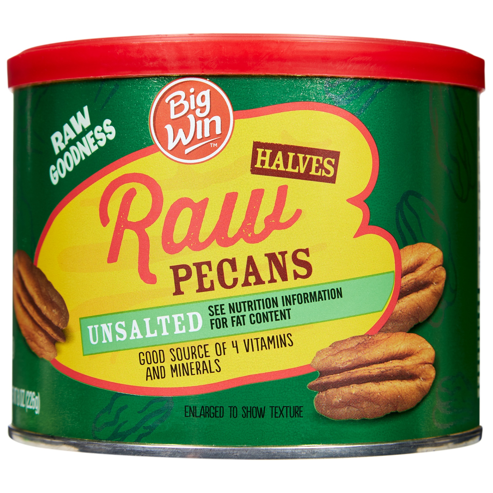 slide 1 of 2, Big Win Pecan Halves Raw, 8 oz