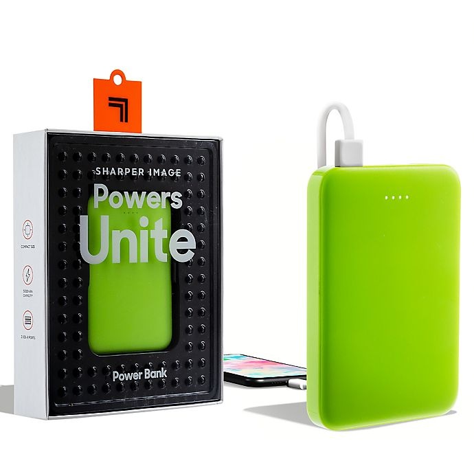 slide 1 of 10, Sharper Image Impulse 1014033 Power Bank Block - Neon Green, 1 ct