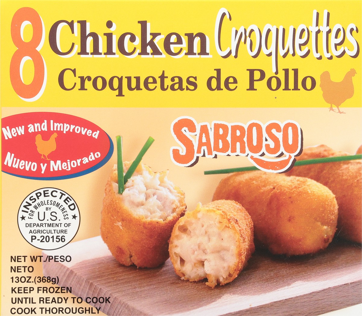 slide 3 of 9, Sabroso Croqueta De Pollo, 9.6 oz