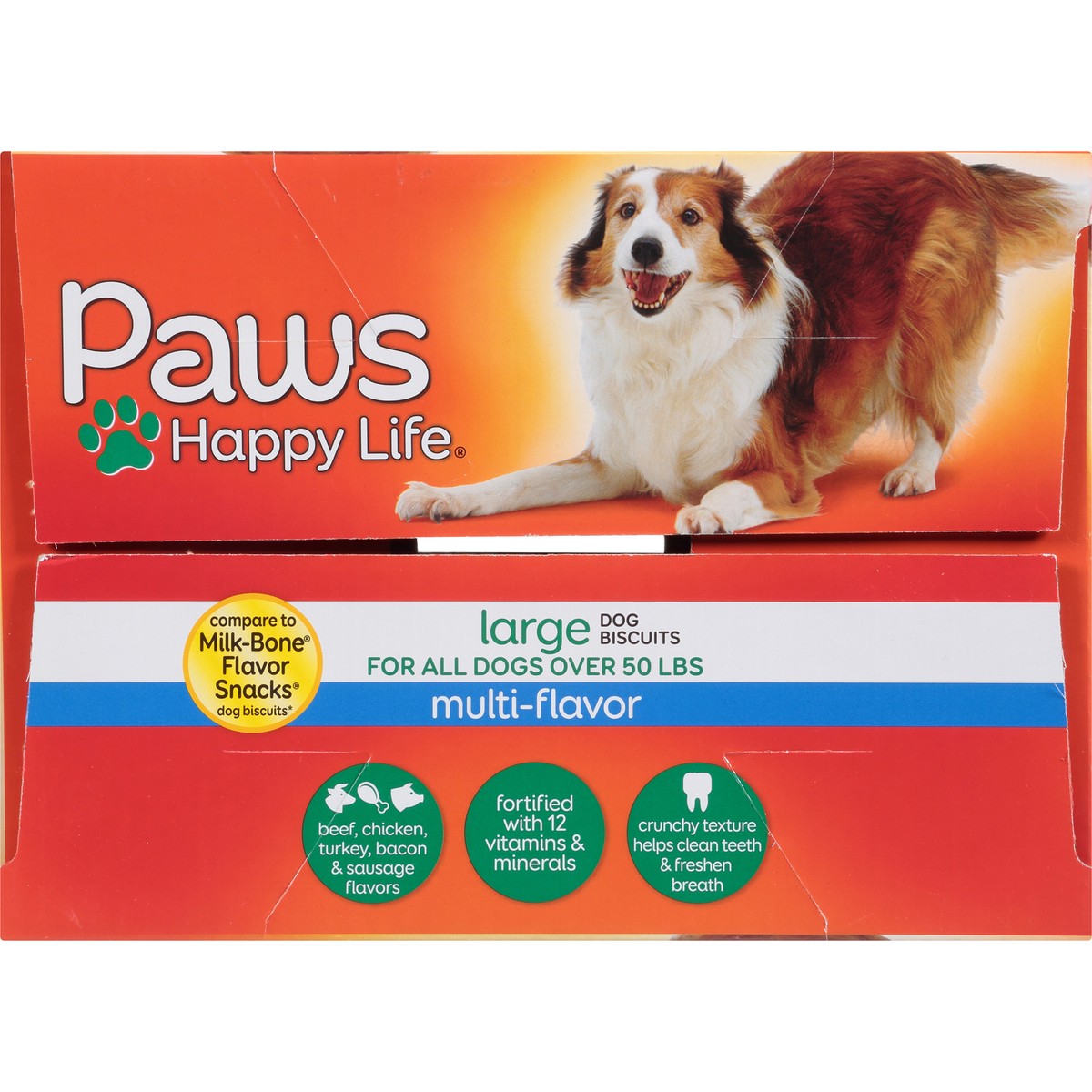 slide 10 of 10, Paws Happy Life Dog Biscuits, Multi-Flavor, Large, 10 lb