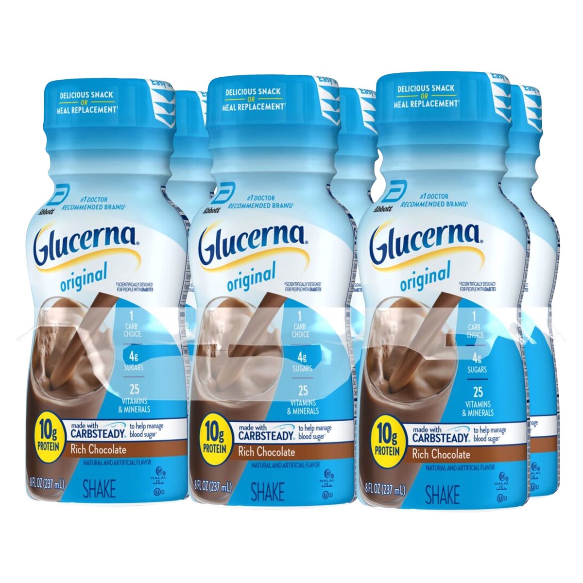 slide 8 of 9, Glucerna Original Rich Chocolate Shake - 6 ct, 6 ct